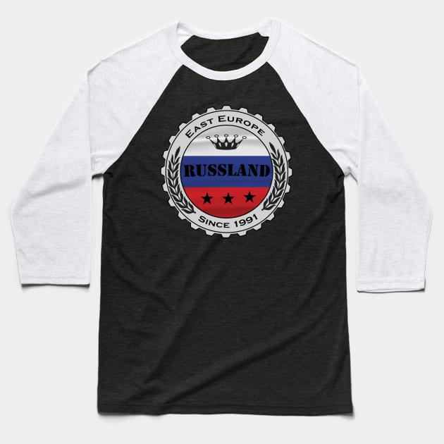 Russland Russia Flag Design Baseball T-Shirt by JG0815Designs